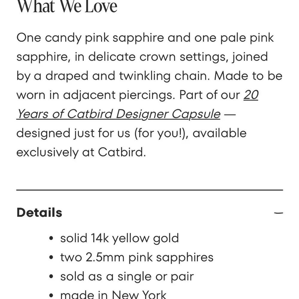 Double Pink Sapphire Draped Earring - Picture 4 of 6